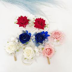 クリエイティブな新しい造花ウェディングローズコサージュビジネスお祝いゲストコサージュ新郎新婦コサージュ手首花