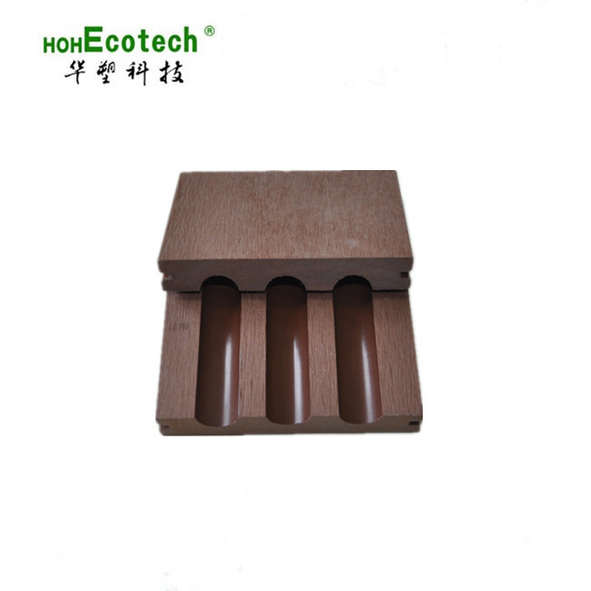 Fábrica de piso de plástico de madera al aire libre agujero redondo plástico piso de madera jardín patio ingeniería decoración al aire libre placa sólida anticorrosión