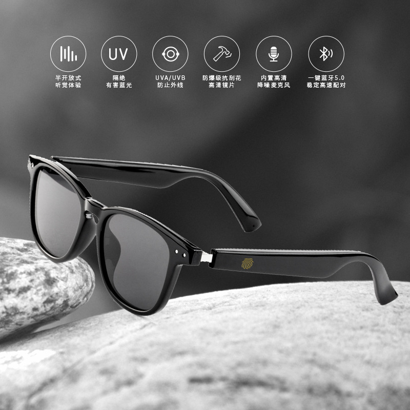 Cross-border source bluetooth glasses myopia can be equipped with prescription sunglasses, earphones, wireless multi-function men's and women's smart glasses