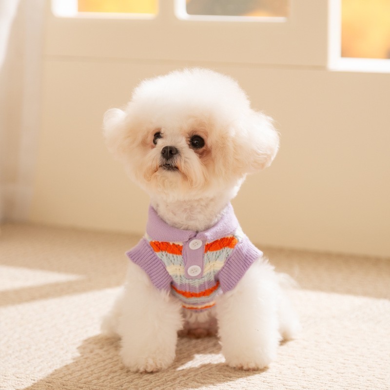 狗衣服秋冬季翻领两脚套头狗狗毛衣保暖泰迪比熊中小型犬宠物衣服|undefined