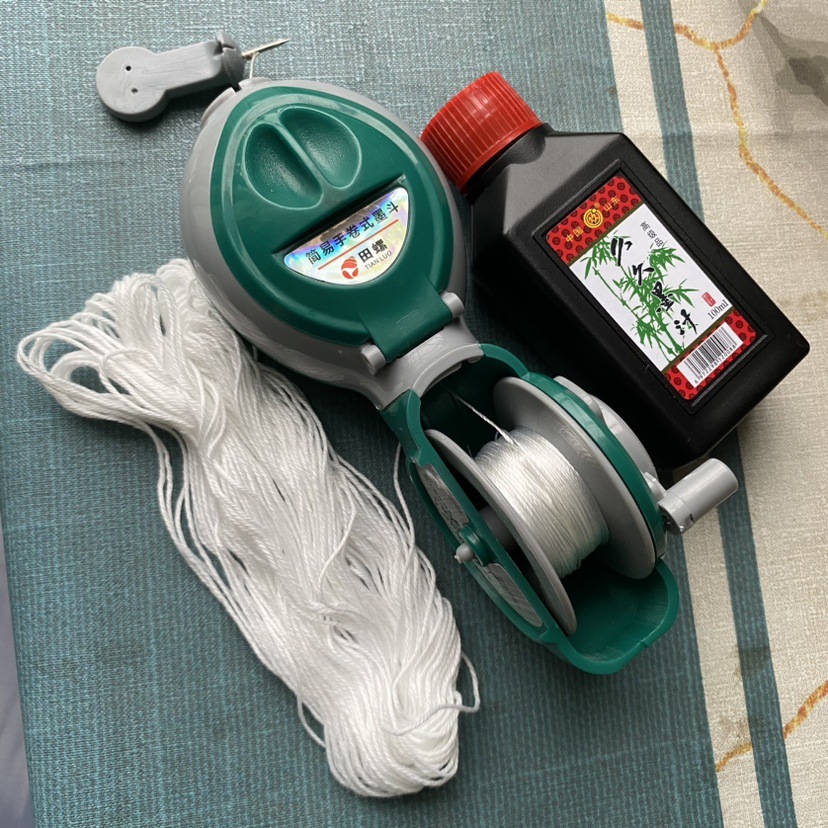 新款耐摔墨斗高档画线器木工专用手摇式墨斗抗摔耐用画线工具墨斗