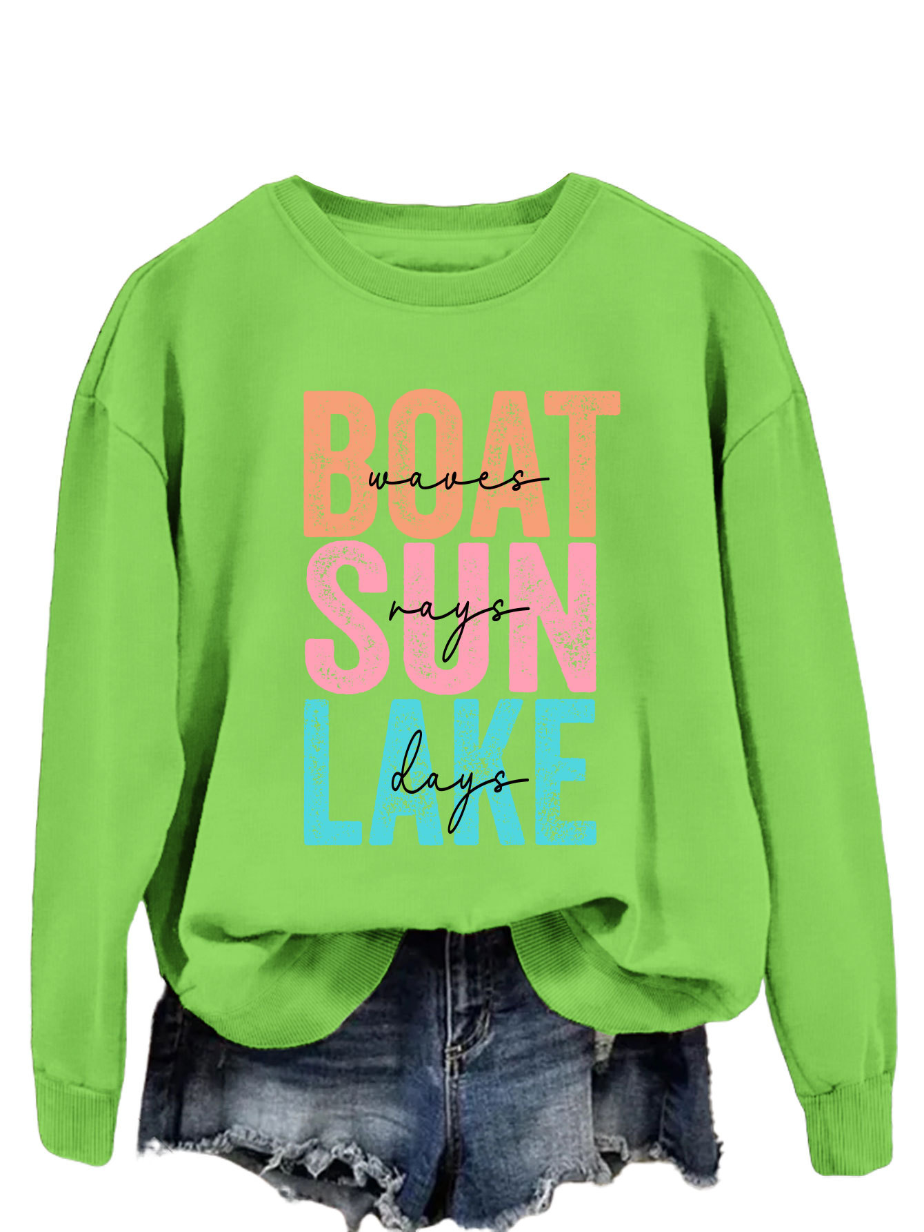 Fluorescent green sweater (black color picture)