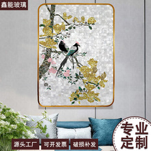 轻奢客厅装饰画沙发背景墙壁画现代简约七彩贝壳画餐厅挂画定制