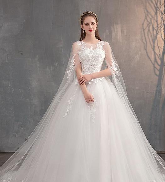 Vestido de boda principal 2025 nueva novia Aliexpress princesa en fuga pequeña larga cola francesa comercio exterior eBay vestido de boda image 6