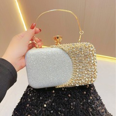 New Cross-border Socialite Party Evening Dress Bag with Diamond Accents, Evening Bag, Handbag, Crossbody Bag, Dinner Bag