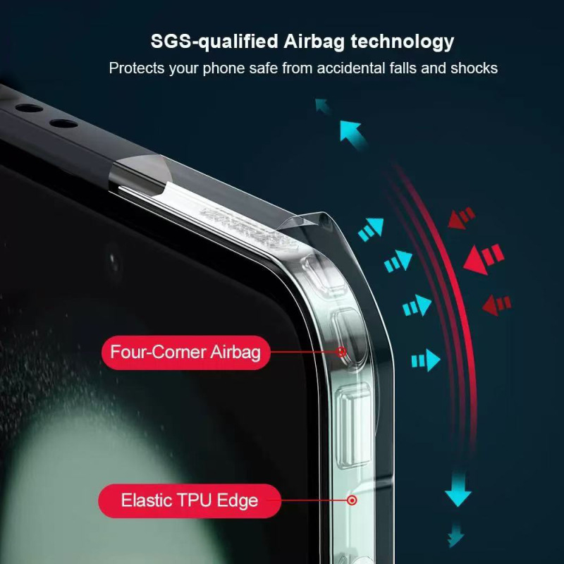 Samsung Z Flip 7 携帯電話ケース アクリル四隅落下防止 Galaxy 6 5 4 保護カバーに適しています。|undefined