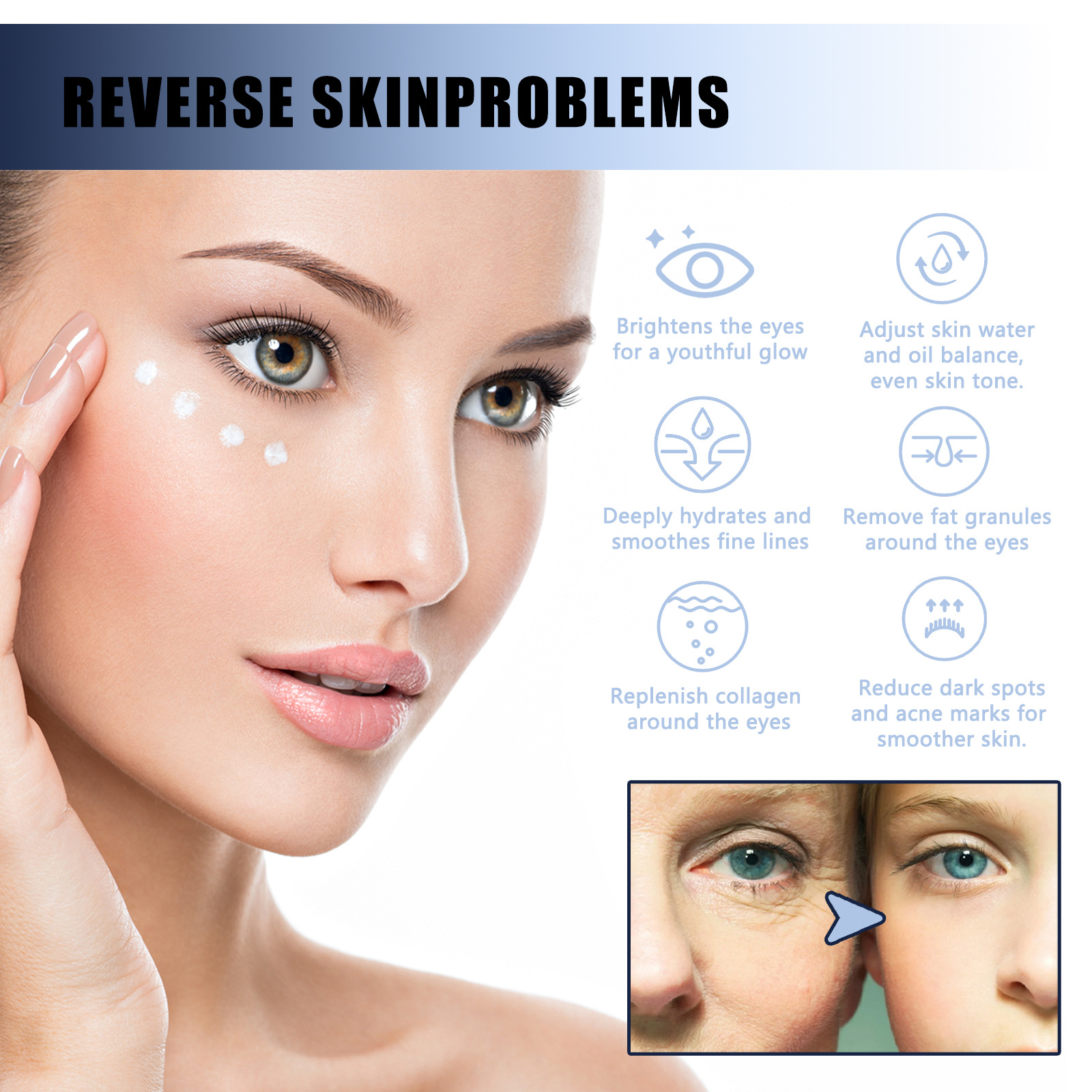 Rimpel Jaysuing Instant Resisting Eye Lifts, Sparren, Vervaagt Hoeken, Fijne Lijntjes, Reparaties en Hydrateert Anti A_voghion.com