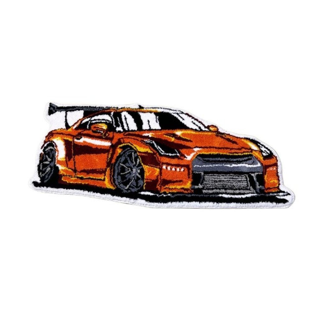 Cartoon Car-Shaped Carpet, Bathroom Water-Absorbent Non-Slip Floor Mat, Home Bedroom Decorative Floor Mat, Stain-Resistant Plush Carpet