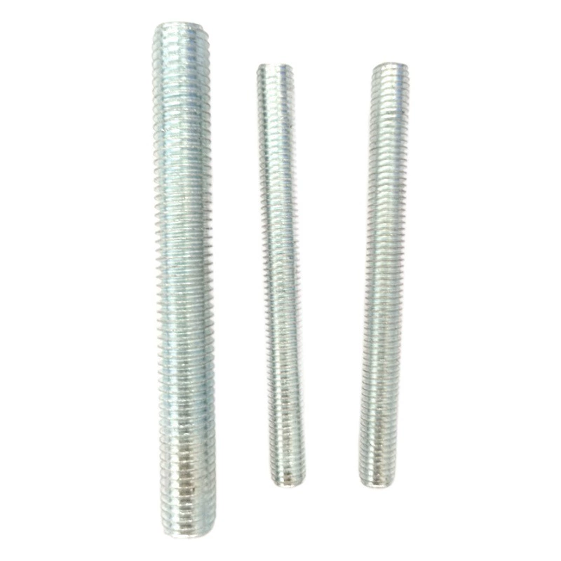 Фабричная прямая оцинкованная зубчатая планка 4,8 класс углеродистая сталь оцинкованная полная резьба шпилька полная резьба стержень Полный Поток винт