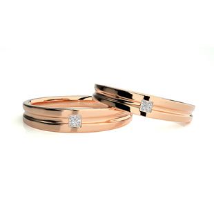 Cross-border Micro-inlaid Princess Square Cultivated Diamond Simple s925 Sterling Silver Ring for Men and Women Geometric Ring Couple Ring