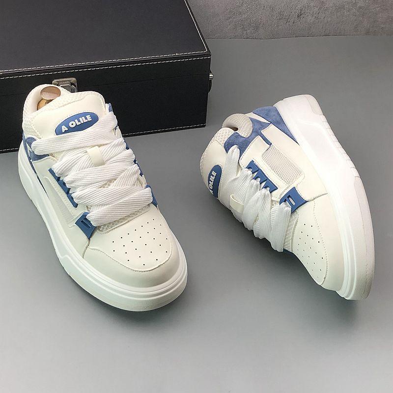 Little White 2024 Summer New Breathable Mesh Thick Sole Elevated Sports and Casual Board with Internet Red Same Style_voghion.com