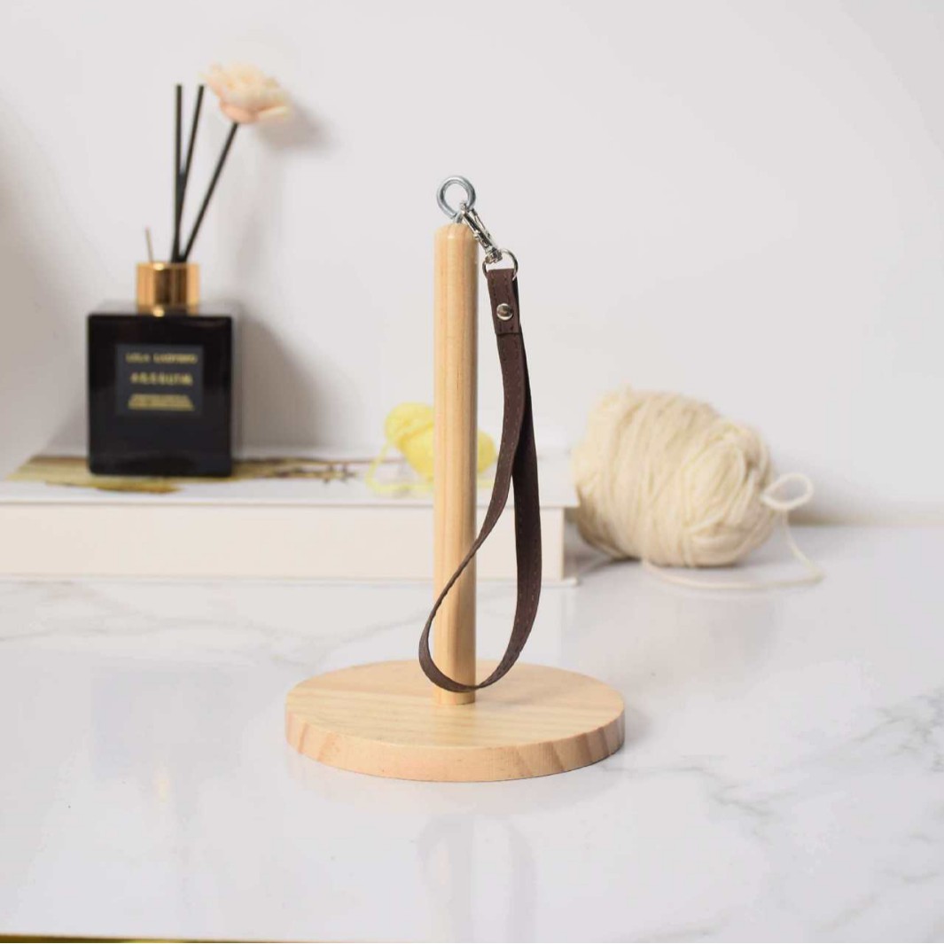 Herramientas auxiliares de soporte de bobina de madera en stock, soporte de bobina de madera reclinado, soporte de bobina de muñeca portátil desmontable