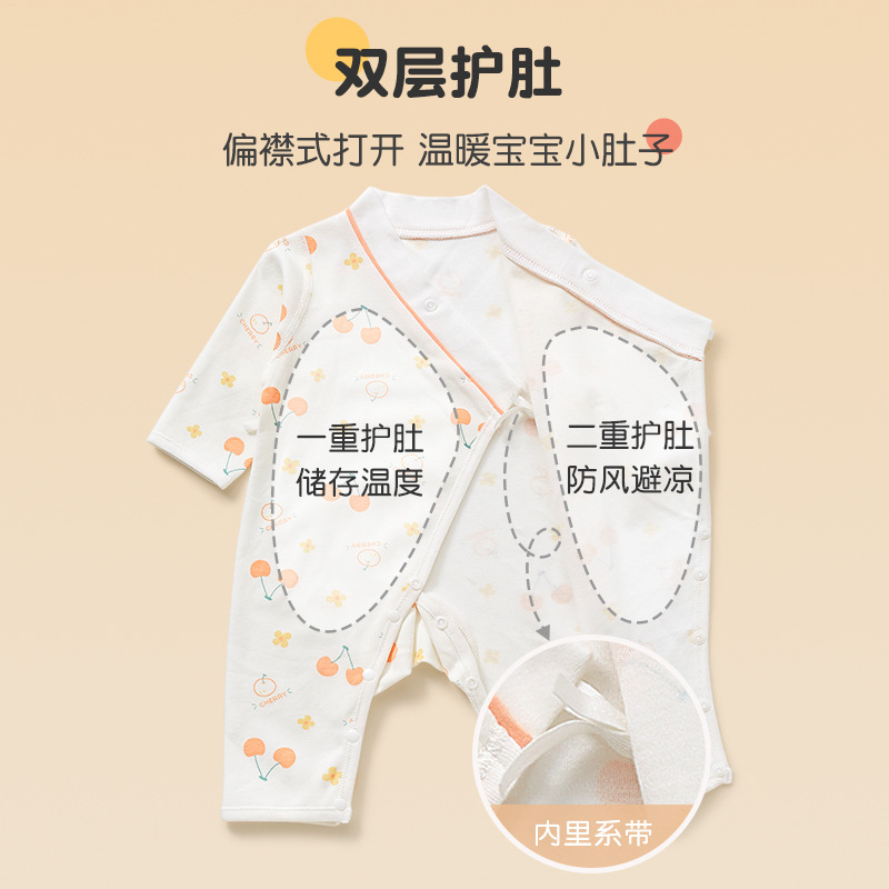 Ropa de bebé recién nacido Primavera, otoño y verano recién nacido algodón Delgado 0 Niño 3 meses y Shang Luna Llena mameluco bebé mono