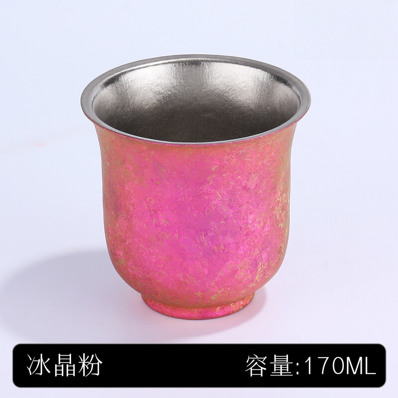 莲花杯纯钛茶杯主人杯便携户外双层品茗杯高档功夫茶具礼品礼盒|undefined