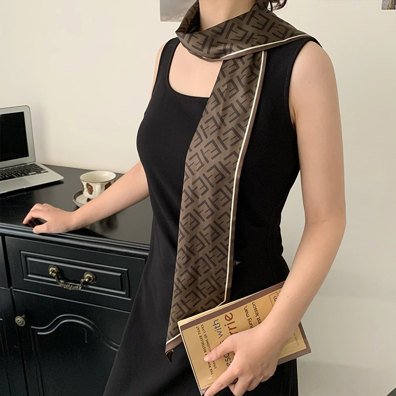 斜角长条丝巾女装饰领巾系脖春秋2025新款高级感时尚飘带百搭批发|undefined