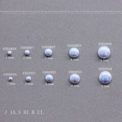 日韓式美甲珍珠飾品平底半圓立體幻彩AB白色珍珠美甲材料指甲裝飾