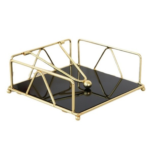 Nordic light luxury acrylic bottom tissue box iron tissue holder napkin desktop storage box board paper storage rack