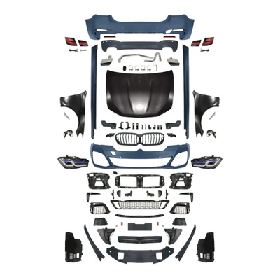 Suitable for BMW 5 Series F10/18, old model upgraded to new G30/38 model 21+ MT wide-body kit, front and rear bumpers, front face, headlights (Big Surrounded) - installation-of-the-new-g3038-m-tech-2021