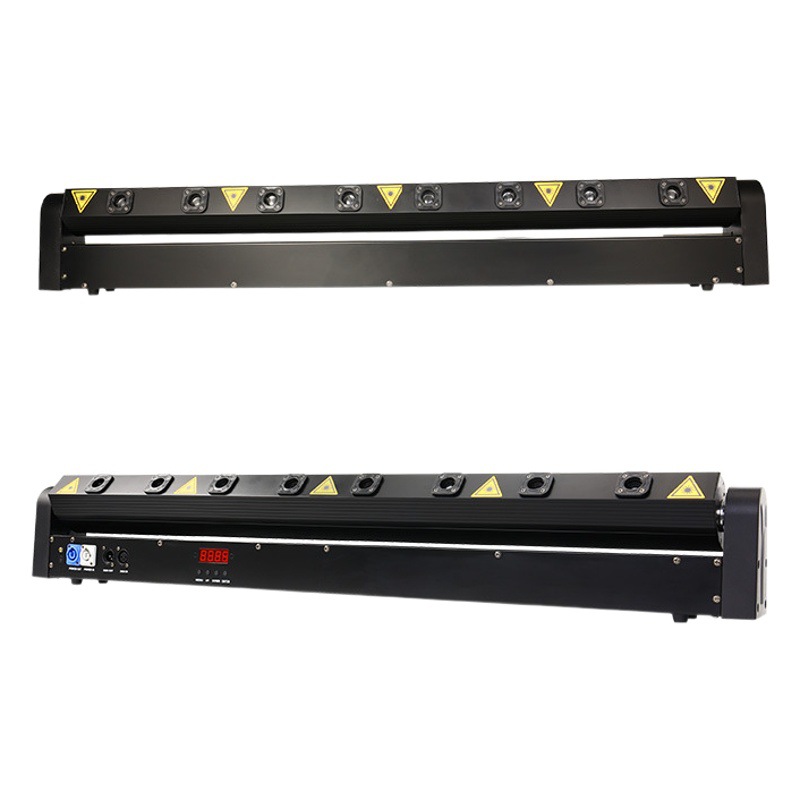 Luz láser de barra LED, luz láser roja de ocho ojos, cabeza móvil a todo color, luz de haz de destello de frecuencia de 6 ojos, luz láser de escenario controlada por voz