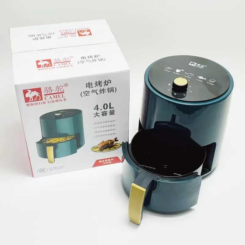 Best-Selling Camel Air Fryer with Viewing Window Home Multi-Function Large Capacity Electric Deep Fryer Mechanical Model Electric Sweet Potato Roaster