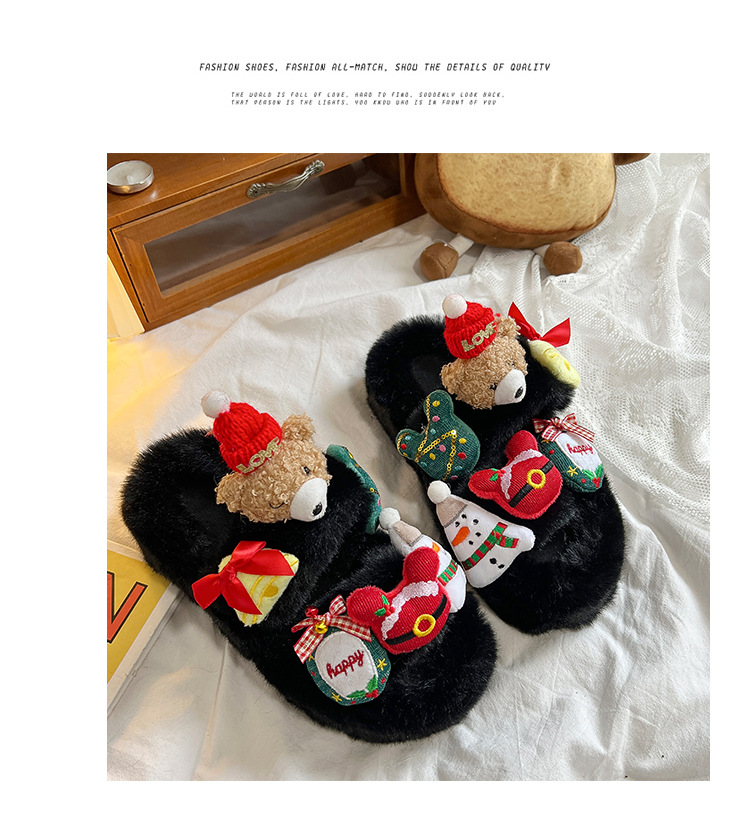 Pantofole da donna comode e antiscivolo per la camera da letto autunnale regolabili in pile di peluche da donna_voghion.com