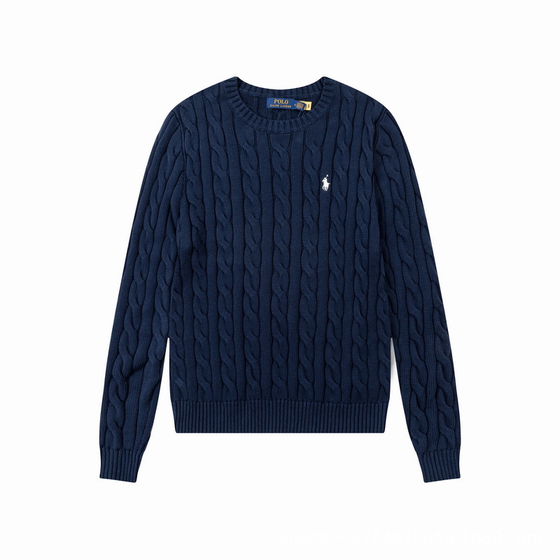 Polo Ralph Lauren Cable Knit Crewneck Sweater Navy