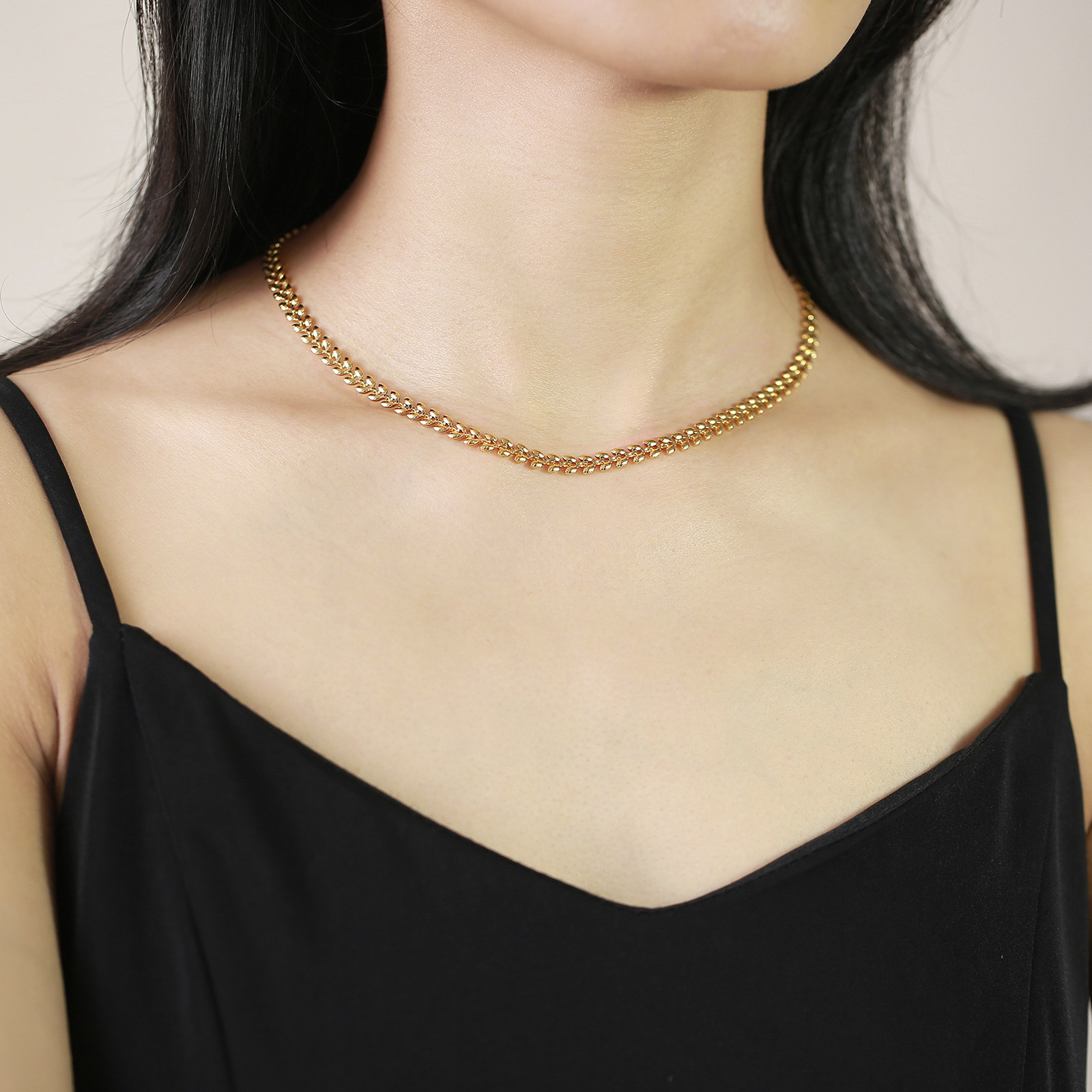 Fashion Solid Color Stainless Steel Plating Bracelets Necklace