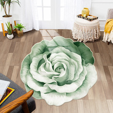 金钻绒清新异形地垫客厅卧室圆毯艺术脚垫家用茶几垫沙发床边地毯
