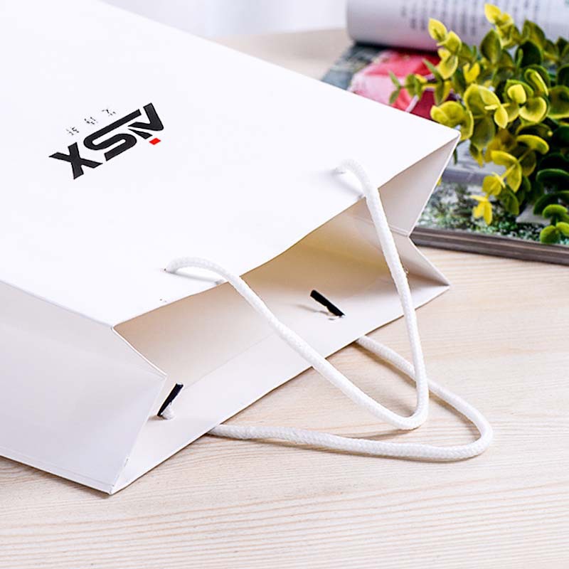 香水礼品袋纸袋加厚白色手提袋香水送礼简约香水袋平口实用包装袋