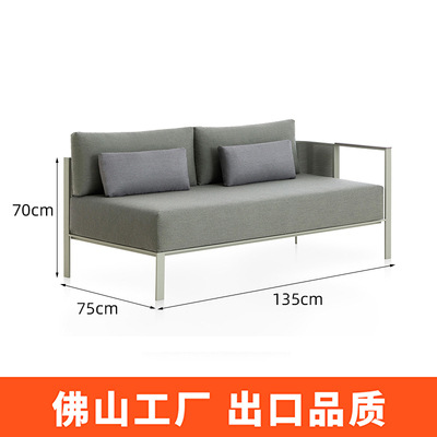 Sofá de acero inoxidable al aire libre patio terraza ocio muebles de metal a prueba de lluvia balcón de protección solar mesa de comedor ocio silla de comedor image 11