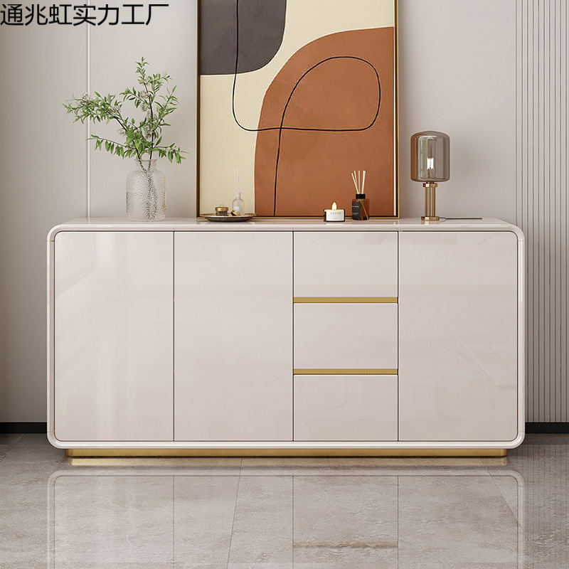 Sideboard Home Kitchen Light Luxury High-End Living Room Dining Room Multi-Layer Storage Cabinet Multi-Functional Wall Storage Cabinet Simple