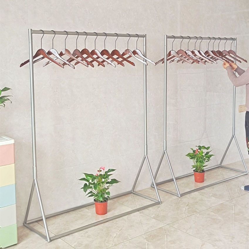 Exhibidor de Pie para Tienda de Ropa de Acero Inoxidable Estante Central image 11