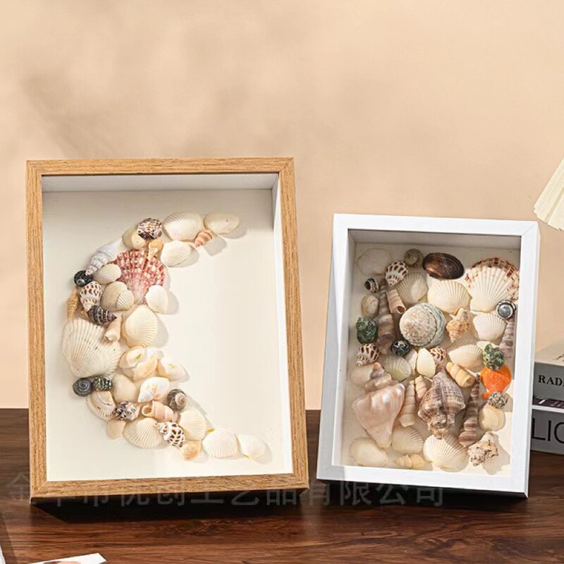 Hollow Photo Frame with Romantic Beach Atmosphere, Flowers, DIY Shell Acrylic Painting, Decorative Ornaments, Gift Frame Hollow Photo Frame with Romantic Beach Atmosphere, Flowers, DIY Shell Acrylic Painting, Decorative Ornaments, Gift Frame