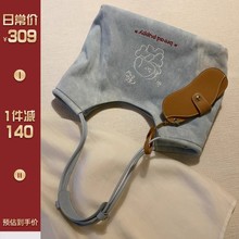 面包小狗黛蓝新梦托特包包女款大容量通勤手提单肩包2025新款