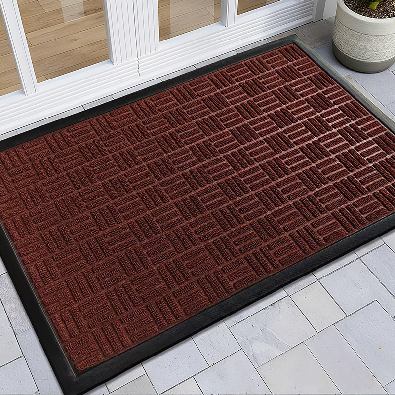 Tapete Antipolvo de Entrada de Terciopelo Circular y PVC, Antideslizante, Absorbente, para Entrada, Cocina y Porche