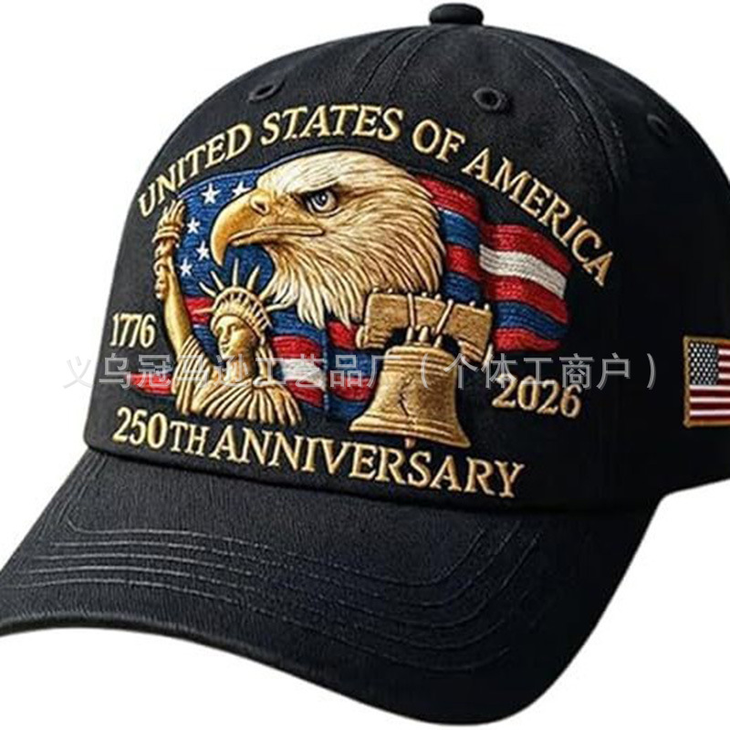 老鹰棒球帽250周年刺绣纪念帽南瓜鸭舌帽 250th Anniversary Cap|undefined