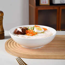 厂家清仓7英寸敞口深口陶瓷碗拌面汤碗餐盘防烫釉下彩加厚