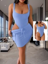 D 11581 Women's Jumpsuit Shorts Set �����¶�ȹ��װ �羳����