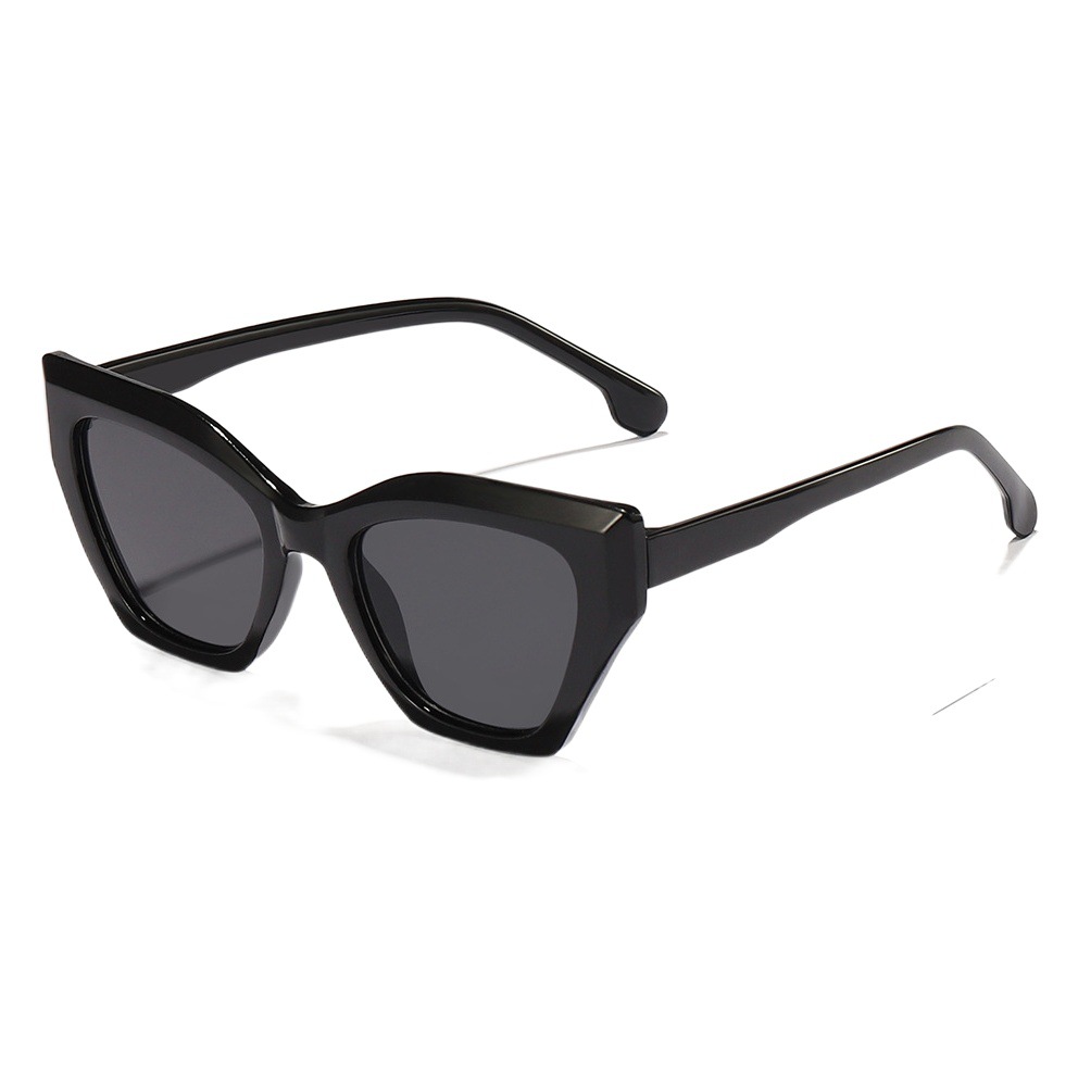 2024 transfronteriza nuevo Ojo de gato pequeño marco vanguardista gafas de sol de lujo ligeras europeas y americanas ins Wind Net rojo mismas gafas de sol de protección solar