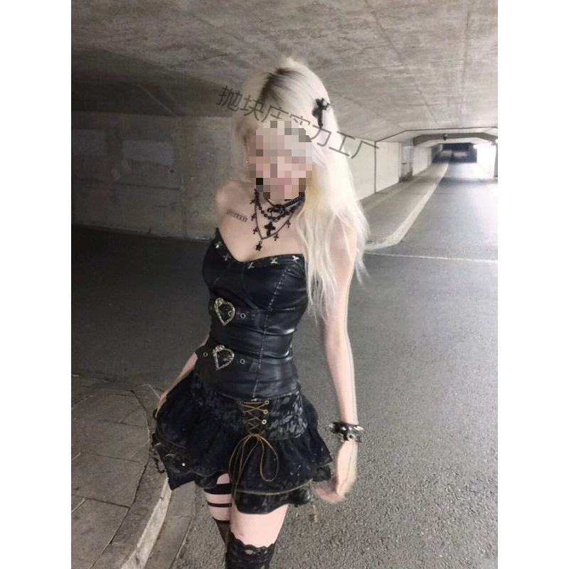 Сексуальный ретро-костюм для горячих девушек, дизайн топа-трубы, пышная юбка с высокой талией, комплект из двух предметов для похудения талии для женщин