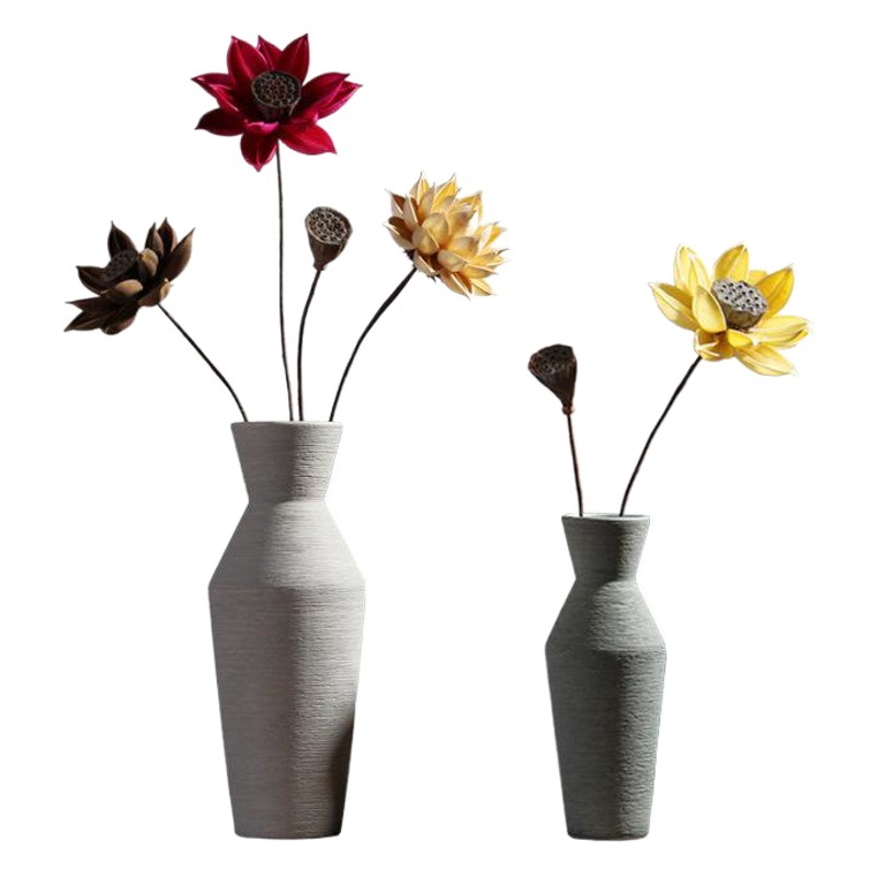 Nordic hogar florero de cerámica decoración salón Mesa arreglo de flores florero gabinete del vino decoración creativa dibujo de alambre Dispositivo de flores