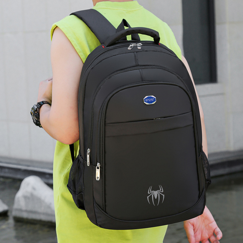 Mochila estudiantil nueva mochila de estilo simple de textura sólida, mochila de viaje de negocios de gran capacidad al aire libre