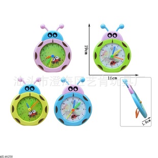 Children's plastic cartoon ladybug clock model plastic teaching clock beetle learning time clock math teaching