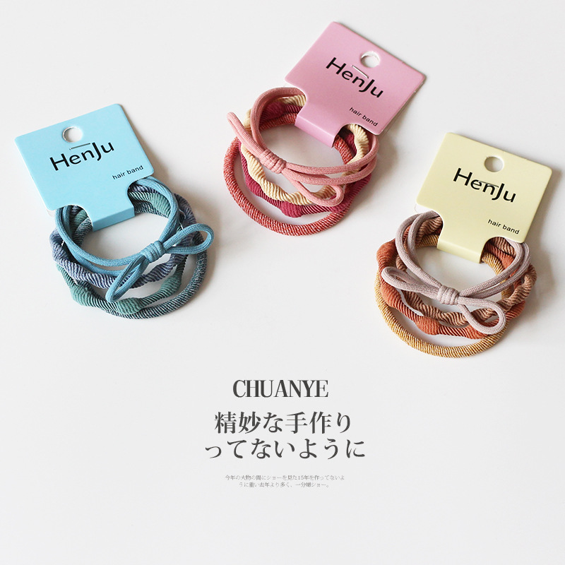 Children's High Ponytail Hair Rope Colorfulful Rubber Band High Elasticity Durable and Non-Harmful Hair Tie Girls Headband Little Girl Hair Accessories