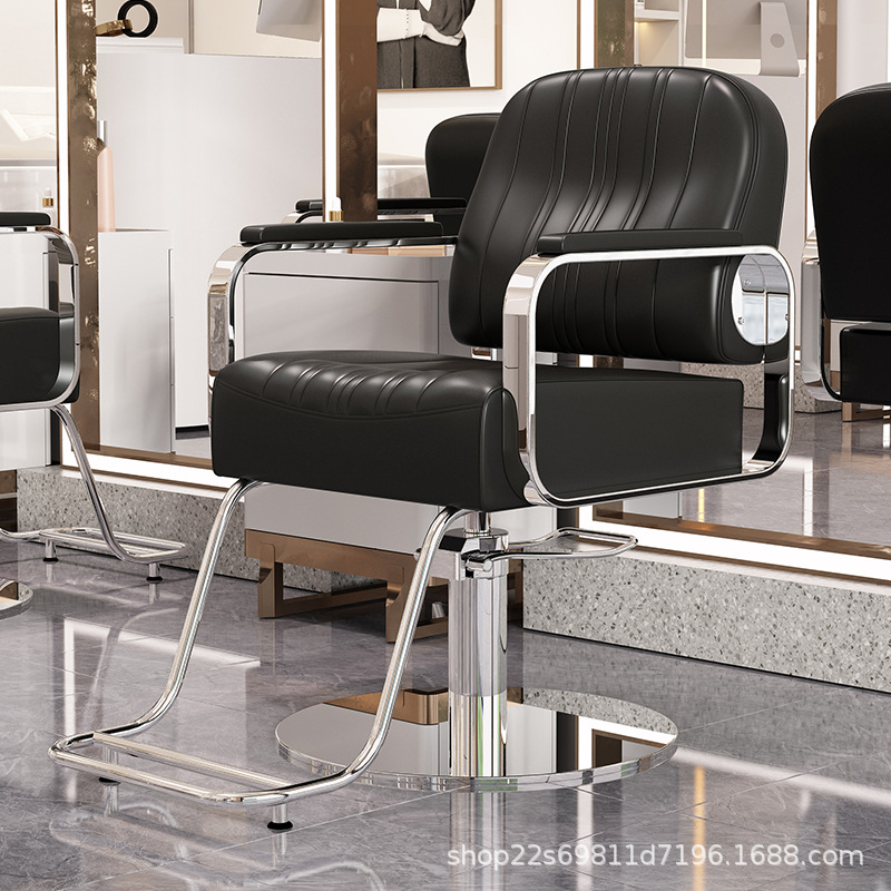 실버 블랙 가죽 스테인레스 스틸 섀시