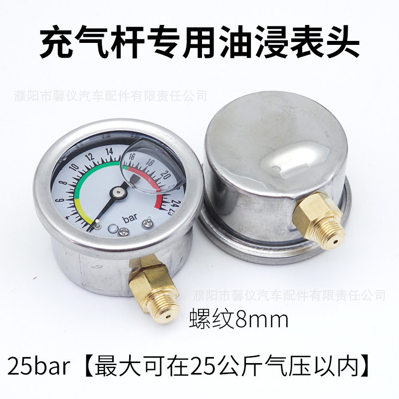 Digital Display Oil-Immersed High-Precision Car Tire Pressure Gauge, Tire Pressure Meter, Tire Pressure Inflator Gun Head