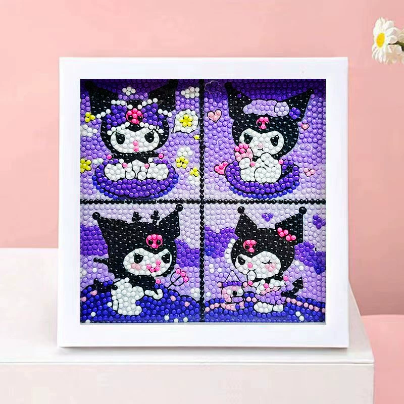 DIY-набор для алмазной мозаики 17×17 см, пластиковая рама, дизайн щенок, полный набор инструментов для кладки