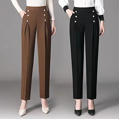 Kasai New Casual Women's Pants Spring Summer Western Pants Women's Flowy Bootcut Pants High Waist Small Straight Leg Long Pants