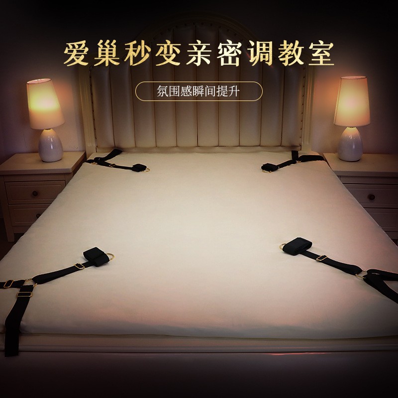 Multi-Use Bondage Bed Restraints with Detachable Triangular Straps for Couples — detail image 2
