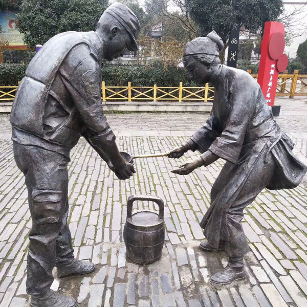 FRP Sculpture Factory Cast Copper Character Campus Celebrity…